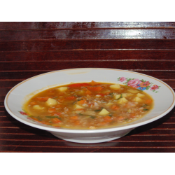 Рецепт: Постный суп с гречкой и болгарским перцем