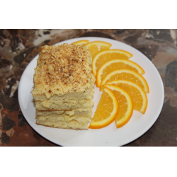Рецепт: Диетическое пирожное с заварным апельсиновым кремом
