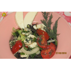 Рецепт: Салат "Завтрак по-гречески"