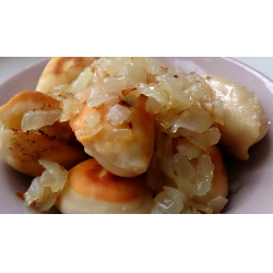 Рецепт: Жареные вареники с картошкой