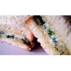 Рецепт: Горячие бутерброды с сыром и зеленью