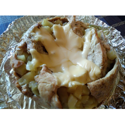 Рецепт: Картофель в шубе куриного филе