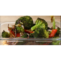 Рецепт: Жареные овощные чаши с пищей "Песто"