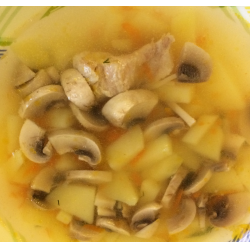 Рецепт: Легкий суп с шампиньонами