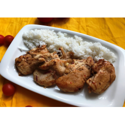Рецепт: Куриное филе в маринаде с рисом