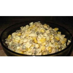 Рецепт: Салат с кукурузой и грибами