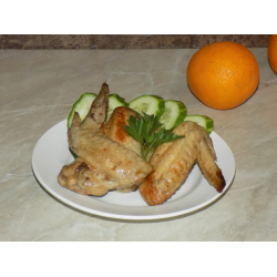 Рецепт: Крылья куриные в апельсиновом маринаде