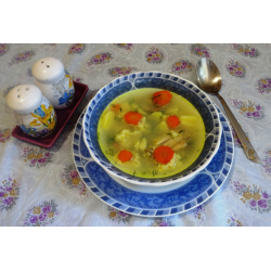 Рецепт: Суп с куриными потрошками и клецками