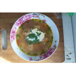 Рецепт: Суп с тушенными фрикадельками