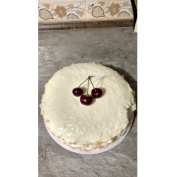 Рецепт: Торт бистквитный, с банново-вишневой начинкой