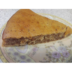 Рецепт: Пирог "Негритенок" с брусничным вареньем