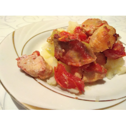 Рецепт: Свинина с томатами
