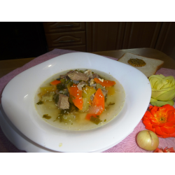 Рецепт: Зеленый суп с говядиной