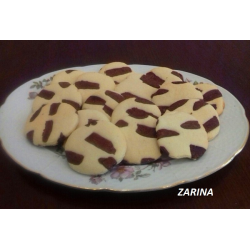 Рецепт: Песочное печенье "Зебра"
