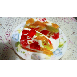 Рецепт: Разноцветный десерт Витражи