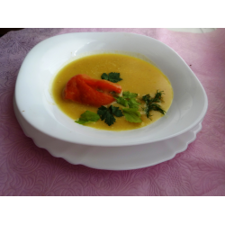 Рецепт: Сырный суп с фаршированным перцем