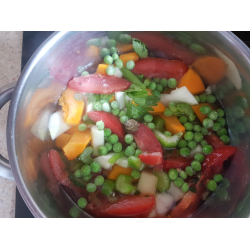 Рецепт: Легкий овощной суп "Разгрузочный день"