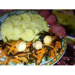Рецепт: Салат из корейской моркови и грибов