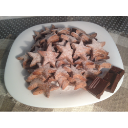 Рецепт: Песочное шоколадное печенье "Звездочка"