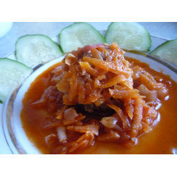 Рецепт: Мясо-капустные колобки в томатной заливке