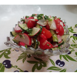 Рецепт: Овощной салат с кунжутом