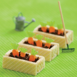 Рецепт: Детский десерт "Морковная грядка"