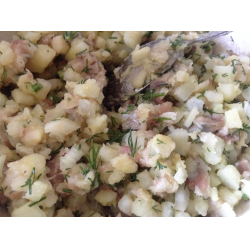 Рецепт: Салат картофельный с сельдью, луком