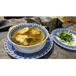 Рецепт: Суп из морского окуня