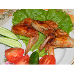 Рецепт: Куриные крылышки в маринаде из кетчупа