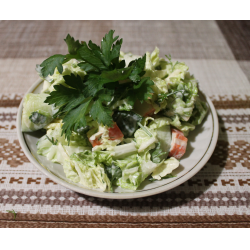 Рецепт: Салат из овощей и крабовых палочек