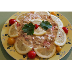 Рецепт: Салат из тунца консервированного с бананом и помидорами