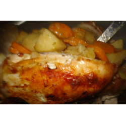 Рецепт: Курица маринованная, запеченная в рукаве