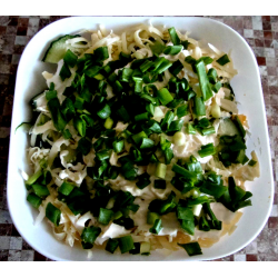 Рецепт: Слоенный салат из рыбной консервы