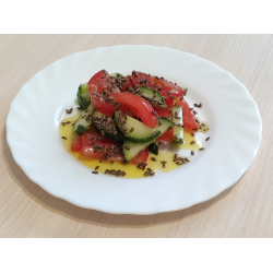 Рецепт: Салат овощной с семенами льна