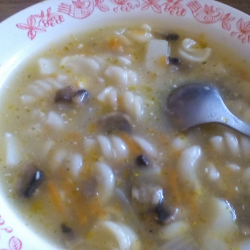 Рецепт: Суп с макаронами и шампиньонами