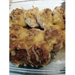 Рецепт: Рубленые куриные котлеты с луком и сыром