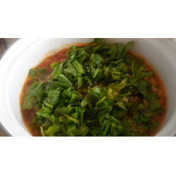 Рецепт: Зеленый борщ со шпинатом