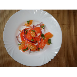 Рецепт: Салат из моркови фиолетового лука и апельсина