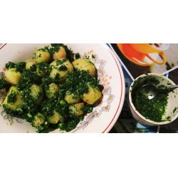 Рецепт: Картофель с зеленым соусом