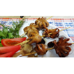 Рецепт: Беби осьминоги на шампурах