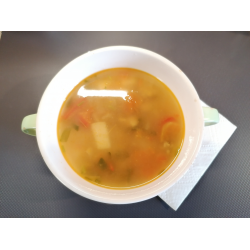 Рецепт: Суп с мидиями, шпинатом и помидорами