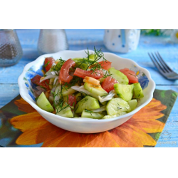 Рецепт: Салат из огурцов помидоров