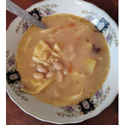 Рецепт: Фасолевый суп с сушенным мясом