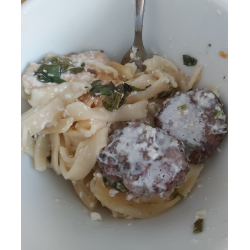 Рецепт: Макароны по-итальянски в молочно-сырном соусе