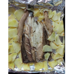 Рецепт: Рыба с картофелем, запеченная в фольге