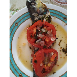 Рецепт: Рыба Охотник с помидорами
