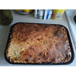 Рецепт: Заливной пирог с капустой, фаршем и морковью