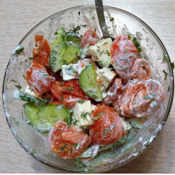 Рецепт: Овощной салат с сыром Фетакса