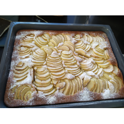 Рецепт: Открытый пирог с яблоками