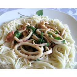 Рецепт: Спагетти с кальмарами